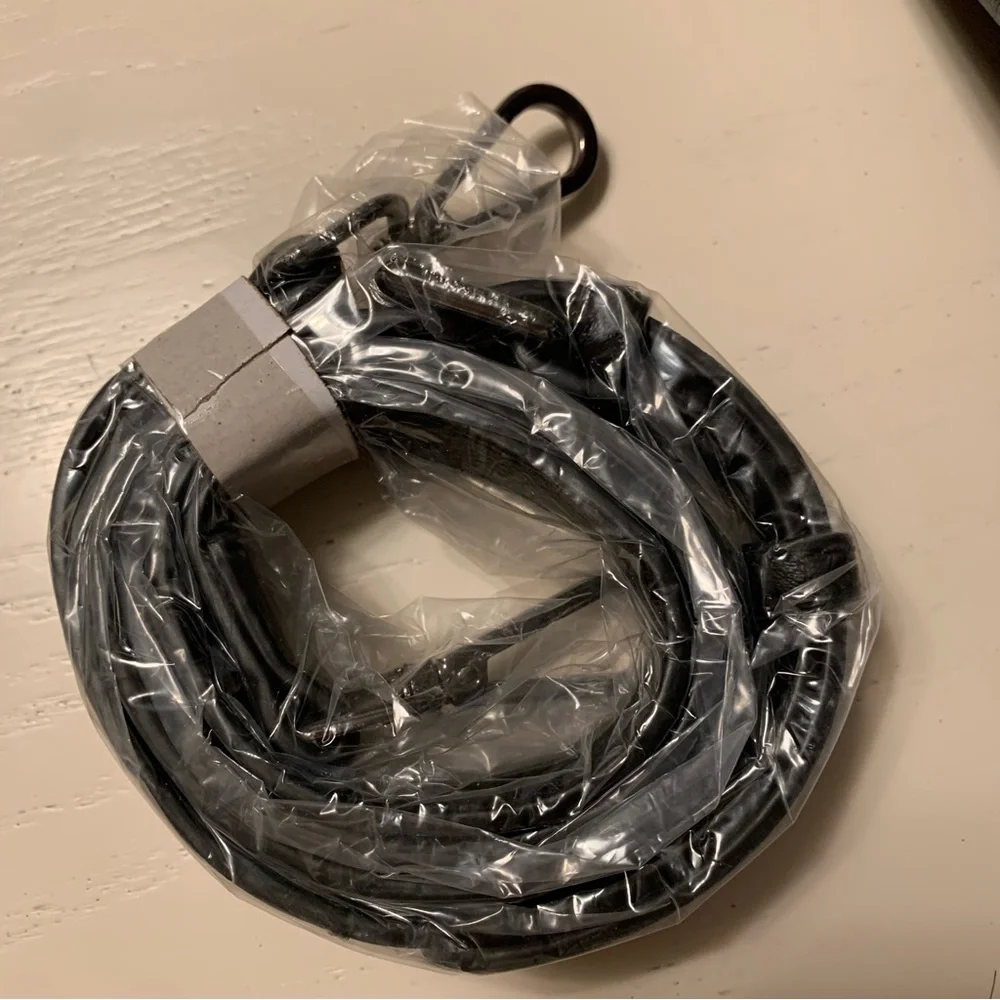 Black Vegan Leather Tote with Gunmetal Hardware. EUC - Picture 6 of 15